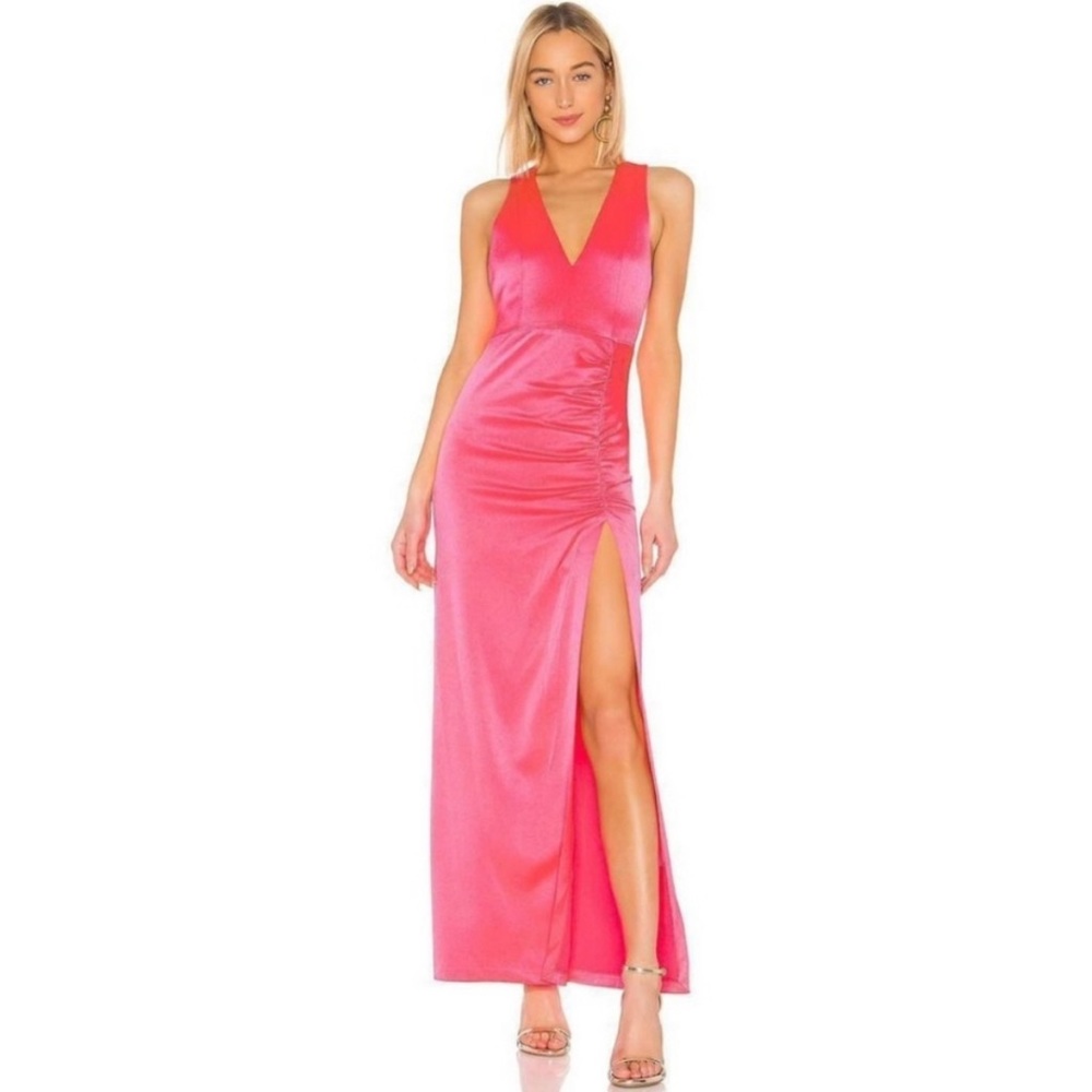 NWT Alice and Olivia Diana sleeveless ruched gown
